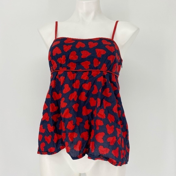 Marc By Marc Jacobs Tops - Marc by Marc Jacobs Red & Blue Heart Cotton Top